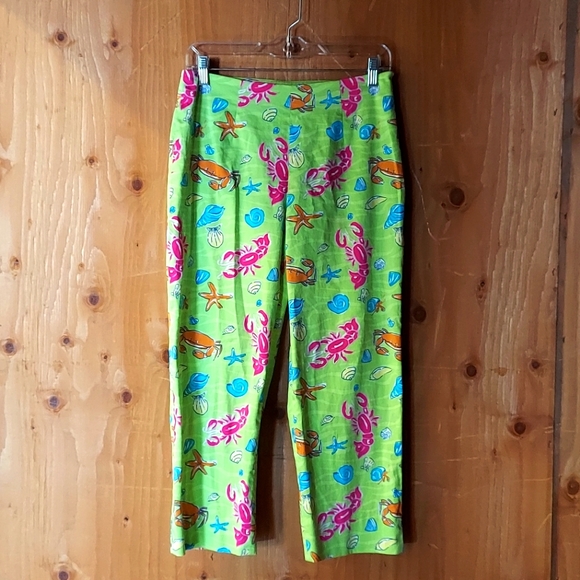 Eric Casual Pants & Jumpsuits Eric Casual Vintage Lime Green Sea